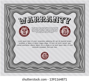 Grey Formal Warranty Certificate template. With complex linear background. Good design. Customizable, Easy to edit and change colors. 