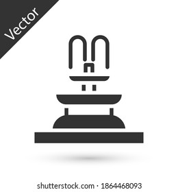Grey Fountain icon isolated on white background. Vector.