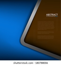 grey frame background on brown board for text and message design on blue background for modern artwork design , Vector 