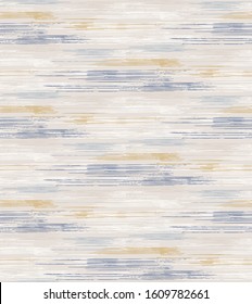 Grey french linen vector broken stripe texture seamless pattern. Brush stroke grunge ornamental  abstract background. Country farmhouse style textile. Irregular distressed striped mark allover print.