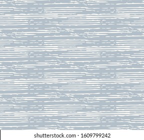 Grey french linen vector broken stripe texture seamless pattern. Brush stroke grunge ornamental abstract background. Country farmhouse style textile. Irregular distressed striped mark allover print.