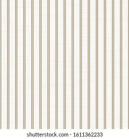 Grey french linen vector classic thin stripe texture seamless pattern. Vertical linear abstract background. Country farmhouse cottage tablecloth style textile allover print.