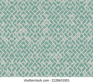 Grey French Linen Vector Texture Seamless Border Pattern. Brush Stroke Grunge Woven Abstract Banner Green Background. Monochrome Basket Weave Herringbone Graphic Motif. Seamless Pattern.