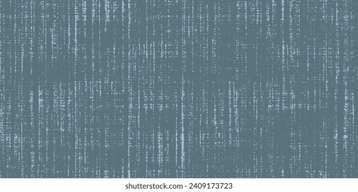 Grey french linen vector texture seamless pattern. Brush stroke grunge ornamental woven abstract background. Country farmhouse style textile. Irregular distressed marks all over print in gray blue.