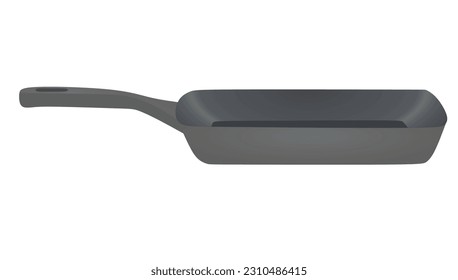 Grey frying pan. vector illustration
