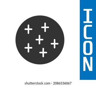 Grey Full moon icon isolated on white background. Cloudy night sign. Sleep dreams symbol. Night or bed time sign.  Vector