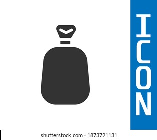 Grey Full sack icon isolated on white background.  Vector