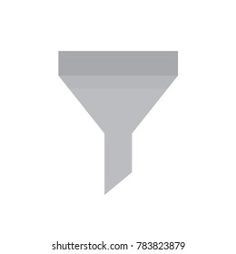 grey funnel icon- vector illustration