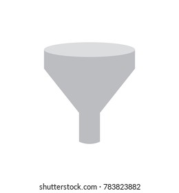 grey funnel icon- vector illustration