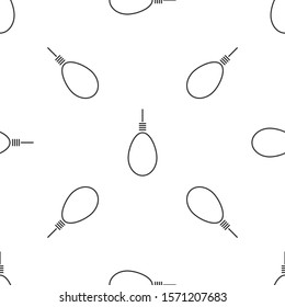 Grey Gallows rope loop hanging icon isolated seamless pattern on white background. Rope tied into noose. Suicide, hanging or lynching.  Vector Illustration