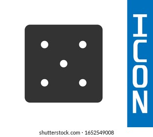Grey Game dice icon isolated on white background. Casino gambling.  Vector Illustration