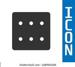 Grey Game dice icon isolated on white background. Casino gambling.  Vector Illustration