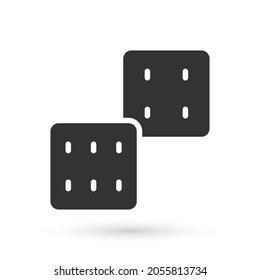 Grey Game dice icon isolated on white background. Casino gambling.  Vector