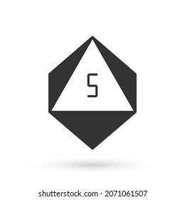 Grey Game dice icon isolated on white background. Casino gambling.  Vector