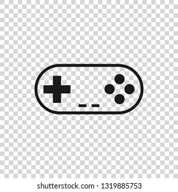 Grey Gamepad icon isolated on transparent background. Game controller. Vector Illustration