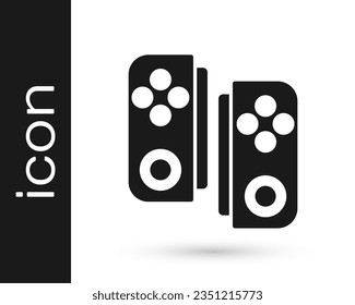 Grey Gamepad icon isolated on white background. Game controller.  Vector Illustration
