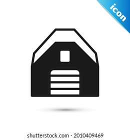 Gray Garage Symbol einzeln auf weißem Hintergrund.  Vektorgrafik