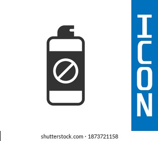 Grey Garden sprayer for water, fertilizer, chemicals icon isolated on white background.  Vector