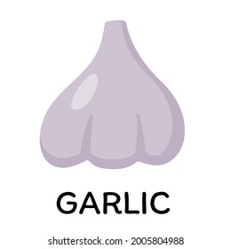 Gris, ilustración vectorial en dibujo plano. El concepto de comida y verdura. Impresión para recetas, restaurante, supermercado, mercado. Producto vegetal de alimentos frescos