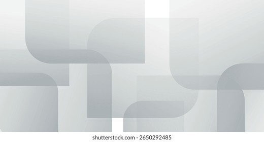 O plano de fundo abstrato geométrico cinza sobrepõe a camada no espaço brilhante. Conceito de estilo de elemento de design gráfico moderno para banner da Web, folheto, cartão ou capa de folheto