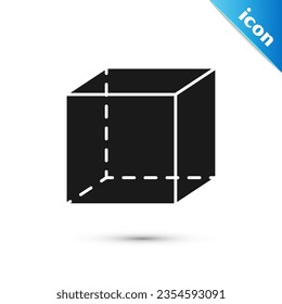 Figura geométrica gris Icono cubo aislado en fondo blanco. Forma abstracta. Ornamento geométrico.  Ilustración vectorial
