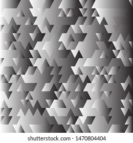 Grey geometric pattern with gradient triangle Vector illustration