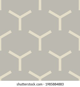 Grey geometric scandi pattern print. Seamless minimal fashion doodle background. Calm gender inclusive drawn motif texture . Playful kid room wallpaper vector repeat.