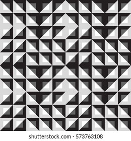 Grey geometric seamless abstract vector pattern 
