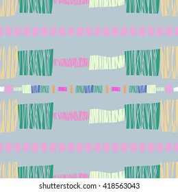 Grey Geometric Seamless Pattern. Striped Abstract Vector  Background.