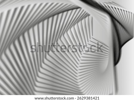 Grey geometric smooth twisted hexagons abstract tech background. Vector graphic design
