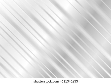 Fondo de rayas diagonales abstractas de tecnología geométrica gris. Folleto sobre el diseño de metales ligeros vectores
