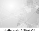 Grey geometric technology background with gear shape. Vector abstract graphic design