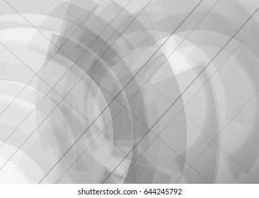 Grey geometric technology background with gear shape. Vector abstract graphic design