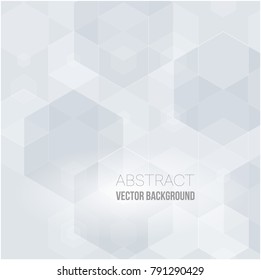 Grey geometric technology background with gear shape. Vector abstract graphic design