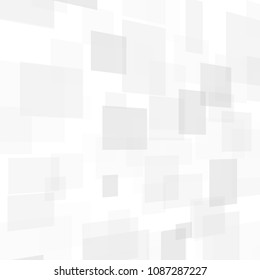 Grey geometric technology background with rectangle shapes. Vector abstract graphic design