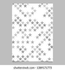 Grey geometrical pentagram star shape pattern background brochure template design