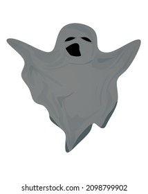 Grey ghost fly. vector illustration