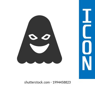 Grey Ghost icon isolated on white background.  Vector