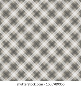 Grey Gingham pattern. Texture from squares for - plaid, tablecloths, clothes, shirts, dresses, paper, bedding, blankets, quilts and other textile products. Vector illustration EPS 10