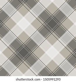 Grey Gingham pattern. Texture from squares for - plaid, tablecloths, clothes, shirts, dresses, paper, bedding, blankets, quilts and other textile products. Vector illustration EPS 10