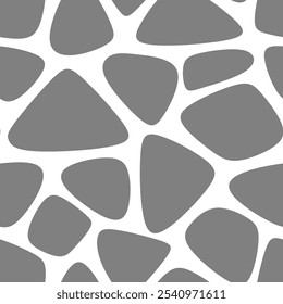 Grey Giraffe Pattern. Animal Skin Seamless Pattern For Print, Textile, Packaging. Monochrome Grey Vector Illustration. 