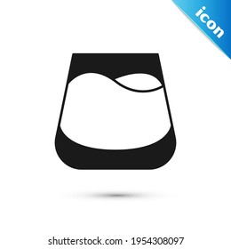 Grey Glass of whiskey icon isolated on white background.  Vector