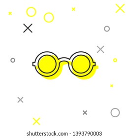 Grey Glasses line icon isolated on white background. Eyeglass frame symbol. Vector Illustration