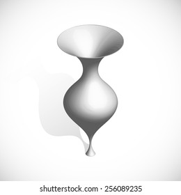 grey glazed vase isolated template vector