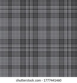 Grey Glen Plaid textured seamless pattern suitable for fashion textiles and graphics