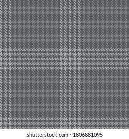 Grey Glen Plaid textured seamless pattern suitable for fashion textiles and graphics