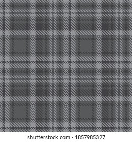 Grey Glen Plaid textured seamless pattern suitable for fashion textiles and graphics