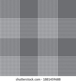 Grey Glen Plaid textured seamless pattern suitable for fashion textiles and graphics