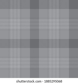 Grey Glen Plaid textured seamless pattern suitable for fashion textiles and graphics