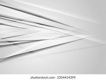 Grey glossy stripes abstract tech modern background. Vector concept design